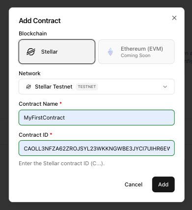 Populate Contract Details